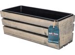 Kotarbau® Fioriera In Legno Grigio Con Inserto In Plastica 40 X 18 X 15 Cm Vaso Per Fioriera