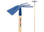 Kotarbau® Zappetta Doppia Zappa A 3 Rebbi Zappetta Da Giardino Manico In Legno Zappetta Per Piante 120 Cm
