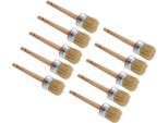 Kotarbau® Set Di 10 Pennelli Rotondi Da 50 Mm Pennelli Ad Anello Pennelli Per Smalto Pennelli Per Pittura Pennelli In Legno Per Lavori Di Ristrutturazione