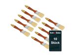 Kotarbau® Set Di 10 Pennelli Piatti Lunghezza Setole 1,5" 36 Mm Pennello Per Smalti Pennello Per Pittori Pennello In Legno Laccato Per Lavori Di Ristrutturazione"