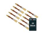 Kotarbau® Set Di 10 Pennelli Piatti Lunghezza Setole 1" 25 Mm Pennello Per Smalti Pennello Per Pittura Pennello In Legno Laccato Per Lavori Di Ristrutturazione"