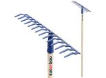 Kotarbau® Rastrello Da Giardino A 14 Denti Con Manico In Legno Attrezzo Da Giardino Per Spazzare Foglie Erba Livellare Il Terreno