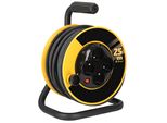 Kotarbau® Cavo Di Prolunga Piccolo 3X1Mm2 25 M Con Tamburo E Interruttore Termico 4 Volte Collegato A Terra Con Cavo In Gomma Supporto In Acciaio L'attrezzatura Perfetta Per La Vostra Cantina
