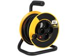 Kotarbau® Cavo Di Prolunga Piccolo 3X1,5Mm2 10 M Con Tamburo E Interruttore Termico 4 Volte Collegato A Terra Con Cavo In Gomma Supporto In Acciaio L'attrezzatura Perfetta Per La Vostra Cantina