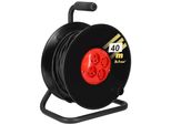 Kotarbau® Cavo Di Prolunga Grande 3X1Mm2 40 M Con Tamburo E Interruttore Termico 4 Volte Collegato A Terra Con Cavo In Gomma Supporto In Acciaio L'attrezzatura Perfetta Per La Vostra Cantina