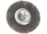 Spazzola A Disco Kotarbau® 120 Mm Con Albero Rotondo Filo D'acciaio Aggraffato Per Trapani