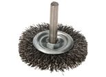 Spazzola A Disco Kotarbau® 50 Mm Con Albero Rotondo Filo D'acciaio Aggraffato Per Trapani