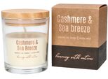 Kotarbau® Candela Di Cera Di Soia Profumata In Barattolo Con Coperchio In Legno Cashmere&Sea Breeze
