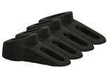 Kotarbau® Set Di 4 Fermaporta Per Finestre E Porte Paracolpi Per Porte A Doppia Faccia Nero