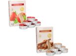 Kotarbau® Confezione Da 12 Candele Profumate Fragola Cannella Tea Lights Profumati Tempo Di Combustione 4 Ore