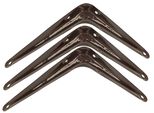 Kotarbau® Set Di 3 Mensole 125X100 Mm Mensole Per Montaggio A Muro Marrone