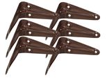 Kotarbau® Set Di 6 Mensole 100X75 Mm Mensole Per Montaggio A Parete Marrone