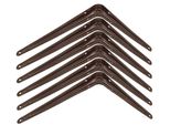 Kotarbau® Set Di 6 Mensole 175X150 Mm Mensole Per Montaggio A Muro Marrone