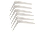 Kotarbau® Set Di 6 Mensole 250X200 Mm Supporti Per Mensole Mensole Per Montaggio A Parete Bianco