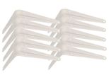 Kotarbau® Set Di 10 Mensole 175X150 Mm Mensole Per Montaggio A Parete Bianco