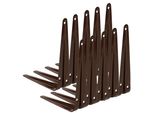 Kotarbau® Set Di 10 Mensole 125X100 Mm Mensole Per Montaggio A Muro Marrone