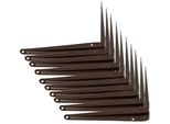 Kotarbau® Set Di 10 Mensole 200X150 Mm Mensole Per Montaggio A Muro Marrone