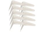 Kotarbau® Set Di 10 Mensole 100X75 Mm Supporti Per Mensole Mensole Per Montaggio A Parete Bianco