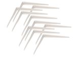 Kotarbau® Set Di 10 Mensole 450X400 Mm Supporti Per Mensole Mensole Per Montaggio A Parete Bianco