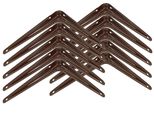 Kotarbau® Set Di 10 Mensole 150X125 Mm Mensole Per Montaggio A Muro Marrone