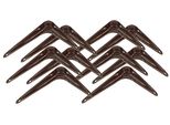 Kotarbau® Set Di 10 Mensole 100X75 Mm Mensole Per Montaggio A Muro Marrone