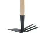 Kotarbau® Zappetta Per La Semina Zappetta Per Il Giardino Zappetta Per Il Diserbo Doppia Zappa Con Lama A Forma Di Cuore 3 Rebbi Per Il Trapianto Diserbo Manutenzione Del Giardino