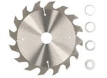 Kotarbau® Lama In Metallo Duro Per Il Taglio Del Legno 16 Denti Ø 200 Mm + Anelli Di Riduzione