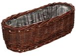 Kotarbau® Fioriera In Vimini Ovale Per Fiori Piante Cesto Naturale 40 Cm Fioriera In Rattan Cesto In Vimini