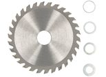 Lama In Metallo Duro Kotarbau® Per Il Taglio Del Legno 30 Denti 125 Mm + Anelli Di Riduzione