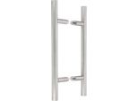 Kotarbau® Ferramenta Per Porte Esterne Maniglia Bifacciale Per Porte D'ingresso In Acciaio Inox A 45 Gradi 300X500 Mm