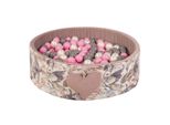 Piscina Di Palline Con Palline | Piscina Di Palline Per Bambini 98X30Cm | Colore: Rosa Scuro Con Fiori | 200 Pz ∅ 7Cm Palline Rosa Per Piscina Di Palline