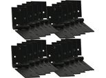 Kotarbau® Set Di 25 Cerniere Per Porte Cerniera Per Casse Cerniera Per Mobili 100X50 Mm Laminato Nero