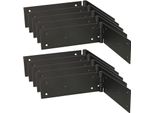 Kotarbau® Set Di 10 Cerniere Per Porte Cerniera Per Casse Cerniera Per Mobili 300X50 Mm Laminato Nero
