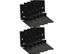 Kotarbau® Cerniera Per Porte Cerniera Per Casse Cerniera Per Mobili 100X50 Mm Laminato Nero