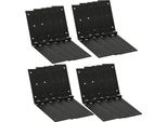 Kotarbau® Set Di 25 Cerniere Per Porte Cerniera Per Casse Cerniera Per Mobili 250X50 Mm Laminato Nero