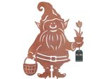 Kotarbau® Decorazione Da Giardino Figure Ruggine 65 Cm Gnomo Decorazione Natalizia Giardino Ecorost Spina Da Giardino Figure Natalizie Da Giardino & Statue Da Giardino Spina Ruggine Decorazione Da Giardino Per Esterni Acciaio Inox