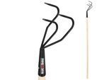 Kotarbau® Coltivatore A 3 Denti Artiglio Da Giardino Coltivatore Manuale Con Manico In Legno 125 Cm