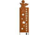 Kotarbau® Decorazione Da Giardino Figure Ruggine 85 Cm Angelo Buon Natale Decorazione Da Giardino Ecorost Spina Da Giardino Figure Da Giardino Natalizie & Statue Da Giardino Spina Ruggine Decorazione Da Giardino Per Esterni Acciaio Inox