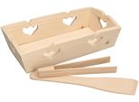 Kotarbau Set Di Piccoli Vassoi In Legno Rettangolari Con Cuori, Pinze E Spatola Vassoio Da Portata Vassoio Decorativo Vassoio Da Cucina