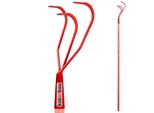 Kotarbau® Coltivatore 120 Mm Con 3 Denti In Acciaio Rosso Coltivatore Con Manico 120 Cm Coltivatore Manuale Artiglio Da Giardino Testa Di Coltivatore Attrezzo Da Giardino Attrezzo Da Giardino