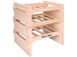 Kotarbau® Scaffale Per Vino Con 3 Ripiani Per 12 Bottiglie Scaffale Per Vino In Legno Di Faggio 53 X 48 Cm Scaffale Per Bottiglie Con Montanti In Legno Scaffale Per Bottiglie Di Vino Stabile Scaffale In Legno 4 Bottiglie Per Ripiano Armadio Per Bottiglie Di Vino