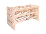 Kotarbau® Scaffale Per Vino Con 3 Ripiani Per 24 Bottiglie Scaffale Per Vino In Legno Di Faggio 93 X 48 Cm Scaffale Per Bottiglie Con Montanti In Legno Scaffale Per Bottiglie Di Vino Robusto Scaffale In Legno 8 Bottiglie Per Ripiano Armadio Per Bottiglie Di Vino