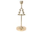 Portacandele In Metallo Dorato 18,5 Cm, Albero