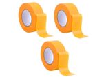 3 X Rotoli - Nastro Adesivo Professionale Oro 50 M Rotolo X 50 Mm - Nastro Crespo Oro Per Pittori - Nastro Per Mascheratura Per Pittori E Verniciatori - Crespo Per Interni Ed Esterni - Crespo Per Pittori - Nastro Adesivo Per Lavori Di Pittura