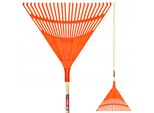 Kadax Rastrello Per Erba E Foglie, Rastrello Largo Con Manico Lungo In Legno, 176 Cm