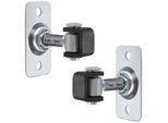 Kotarbau® Set Di 2 Cerniere Per Porte Regolabili M12 Per Avvitamento Rettangolare 2 Fori S235JR Acciaio Zincato Cerniere Per Porte Argento Cerniera Regolabile Cerniere Per Porte Cerniere Per Porte Cerniera Per Porte