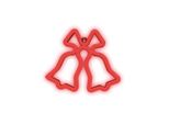 Forever Light Neon Led Christmas Bells Rosso FLNE17 Decorazione Natalizia Da Appendere Decorazione Da Parete