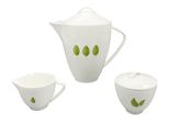 Set Di 5 Pezzi Leaf (Brocca Da 1600 Ml, Lattiera Da 150 Ml, Zuccheriera Da 150 Ml)