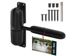 Kotarbau® Chiudiporta Automatico Per Cancello Da Giardino 120X30Mm Chiudiporta Esterno In Acciaio Verniciato A Polvere Nero Chiudiporta Interno Porta D'ingresso Porta Camera Chiudiporta A Molla Chiudiporta Chiudiporta