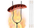 Kotarbau® 5 Pz. Spiedini Per Barbecue 130Cm Con Doppio Spiedino In Acciaio Inox Manico In Legno Spiedino Per Barbecue Accessori Per Barbecue Spiedino Per Pane Spiedini Per Barbecue Spiedini Per Marshmallow Spiedini Per Falò